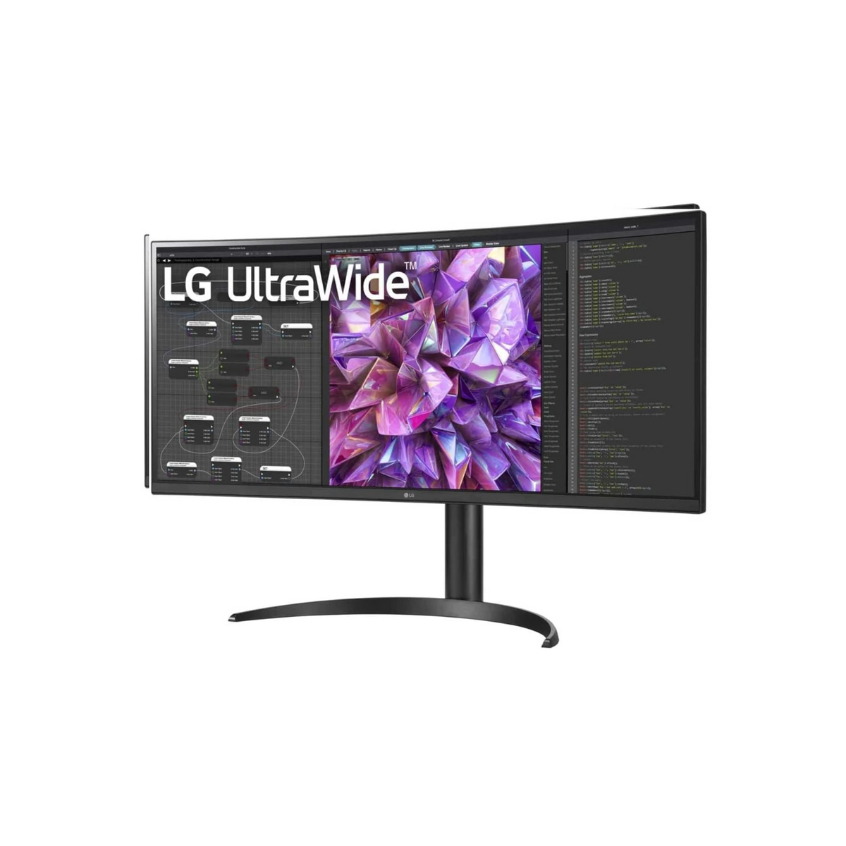 LG 34WQ75C 34 Inch UltraWide Monitor - WQHD, 3440 x 1440P, IPS, sRGB 99%, HDR10, Curved, Ergonomic Design, USB Type-C, LAN port, AMD FreeSync™, MaxxAudio, Gaming Features, Black