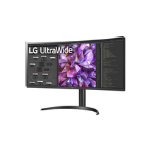 LG 34WQ75C 34 Inch UltraWide Monitor - WQHD, 3440 x 1440P, IPS, sRGB 99%, HDR10, Curved, Ergonomic Design, USB Type-C, LAN port, AMD FreeSync™, MaxxAudio, Gaming Features, Black
