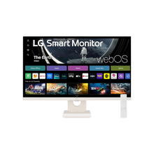 LG 27SR50F-W MyView Smart Monitor 27-Inch FHD (1920x1080) IPS Display, webOS 23, HDR 10, 5Wx2 Speakers, AirPlay 2, Screen Share, Bluetooth, ThinQ App, Remote Control, White