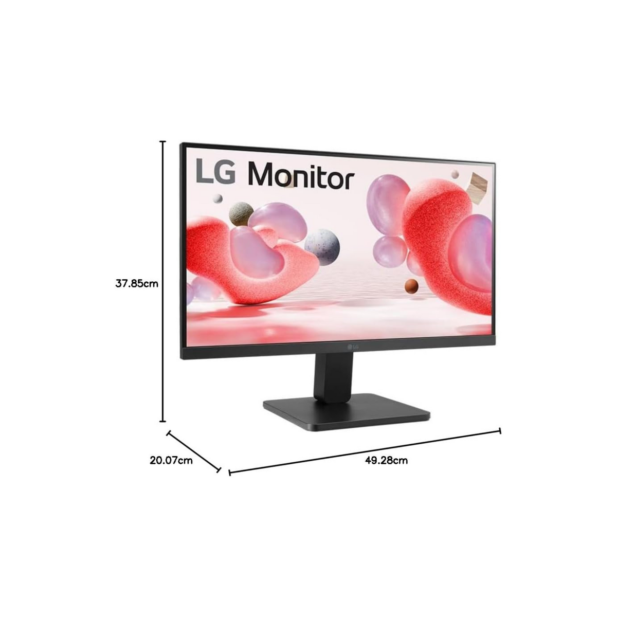 LG 22MR410-B 22-inch FHD Computer Monitor, 100Hz, 5ms, AMD FreeSync, Reader Mode & Flicker Safe, 3-Side Borderless Design, Black Stabilizer, Dynamic Action Sync, HDMI, D-Sub, Tilt Stand, Black
