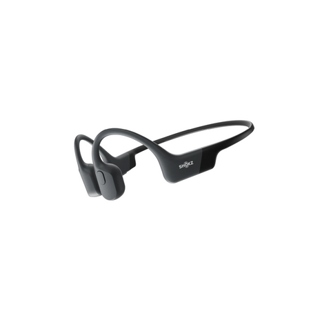SHOKZ OpenRun Bone Conduction Headphones, Open-Ear Bluetooth Sports Earphones with Mic, IP67 Waterproof Wireless Headset for Running and Workout, 8H Playtime, USB-C - Black, Sport headband