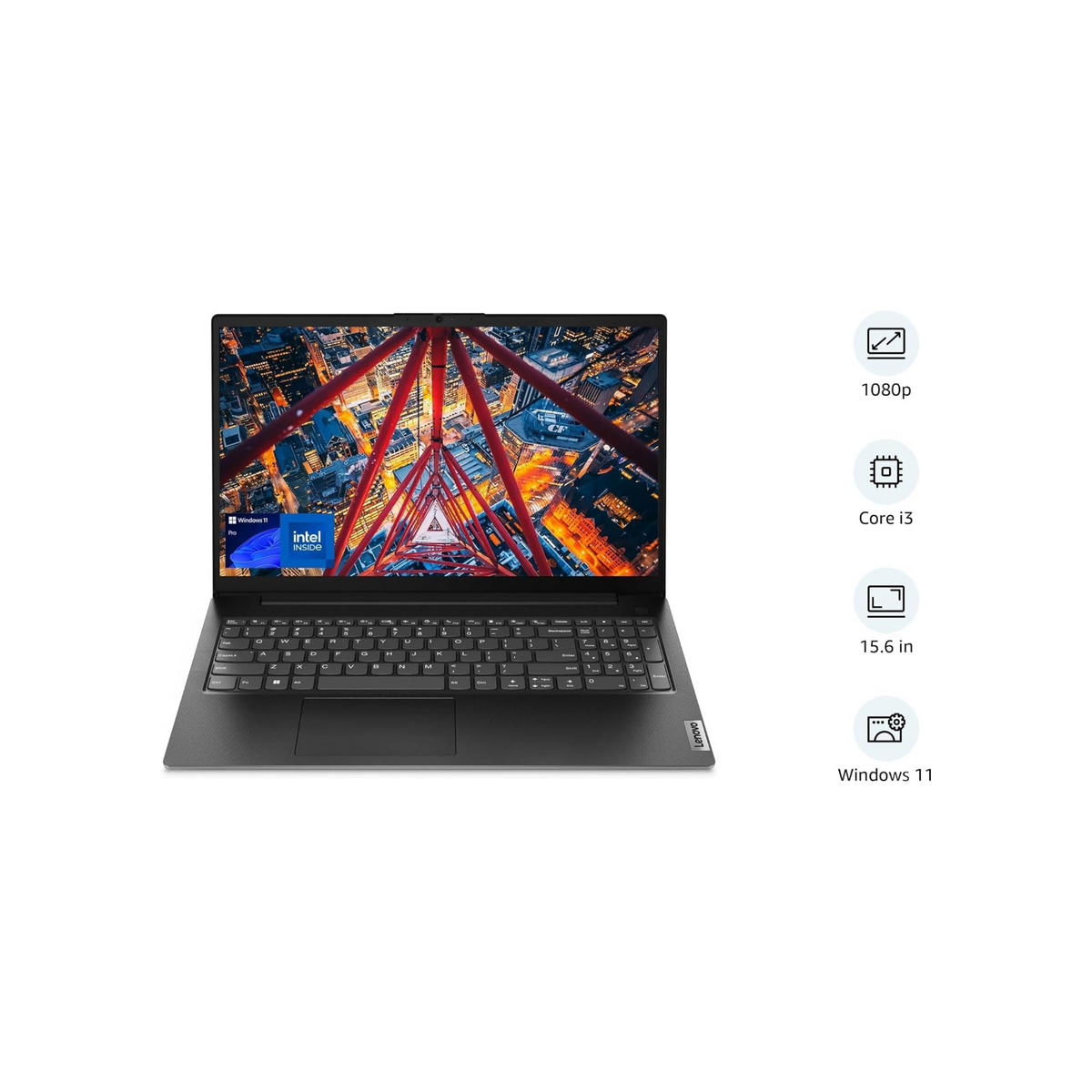 Lenovo V15 G4 15.6" FHD Laptop, 13th Gen Intel Core i3-1315U 6-Core Processor, 16GB DDR4 Memory, 1TB PCIe SSD, Low Blue Light Screen, Ethernet Port, HDMI, Webcam, Wi-Fi & Bluetooth, Windows 11 Pro