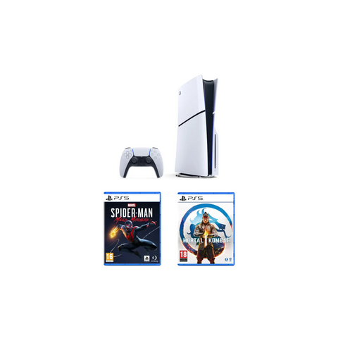 Playstation 5 Console Slim Disc Version + Marvel’s Spider-Man: Miles Morales + Mortal Kombat 1