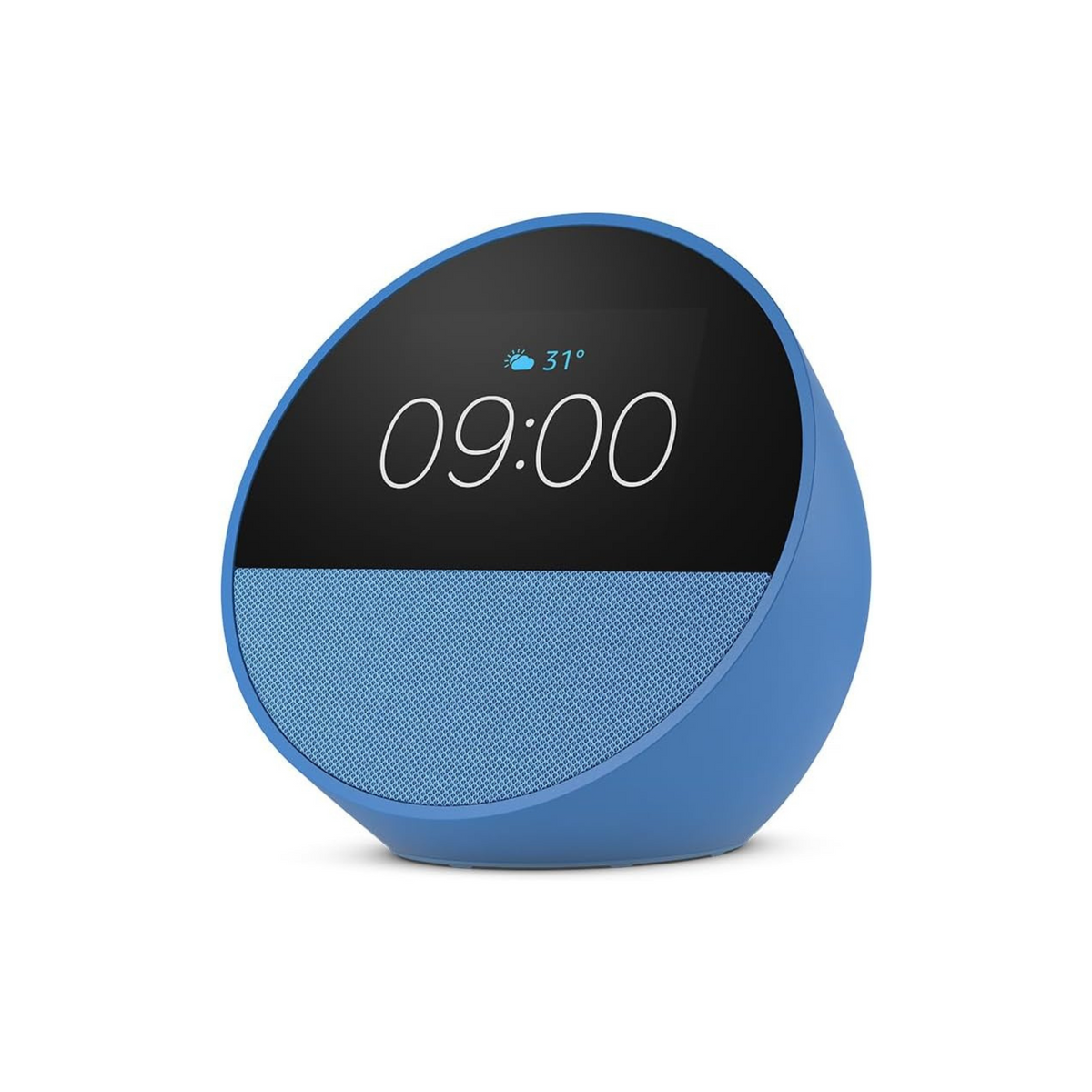Echo Spot (2024 release), Smart alarm clock with vibrant sound + Alexa, Black