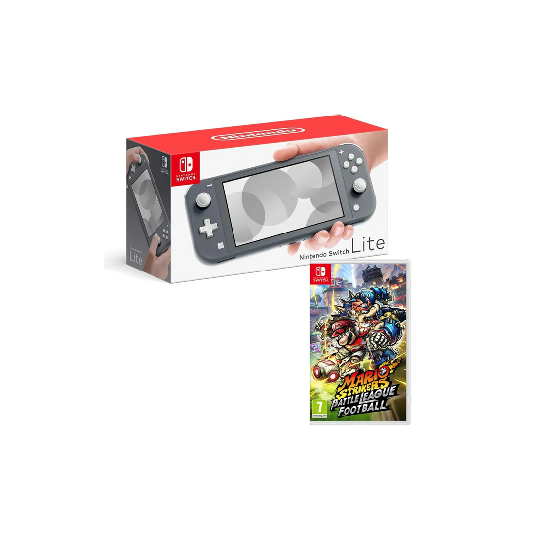 Nintendo Switch Lite – Grey with Mario Strikers