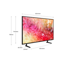 Samsung 55 Inch TV Crystal UHD 4K, DU7000, PurColor, 4K Upscaling, Samsung Tizen OS, Q-Symphony, Black, UA55DU7000 - 2024 Model - 1 Year Warranty (International Version)
