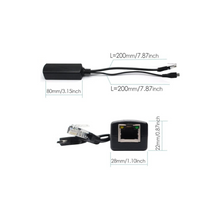 LEVGLAKE POE Splitter, 48V to 5V 2.4A Micro USB Ethernet Adapter, Compatible with Raspberry Pi 3B+, IP Camera and More