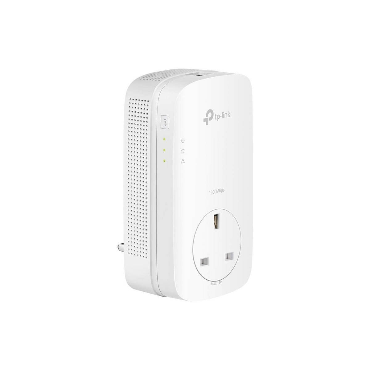 TP-Link TL-PA8033PKIT AV1300 3-Port Gigabit Passthrough 2x2 MIMO Powerline Adapter Starter Kit, No Configuration Required, UK Plug