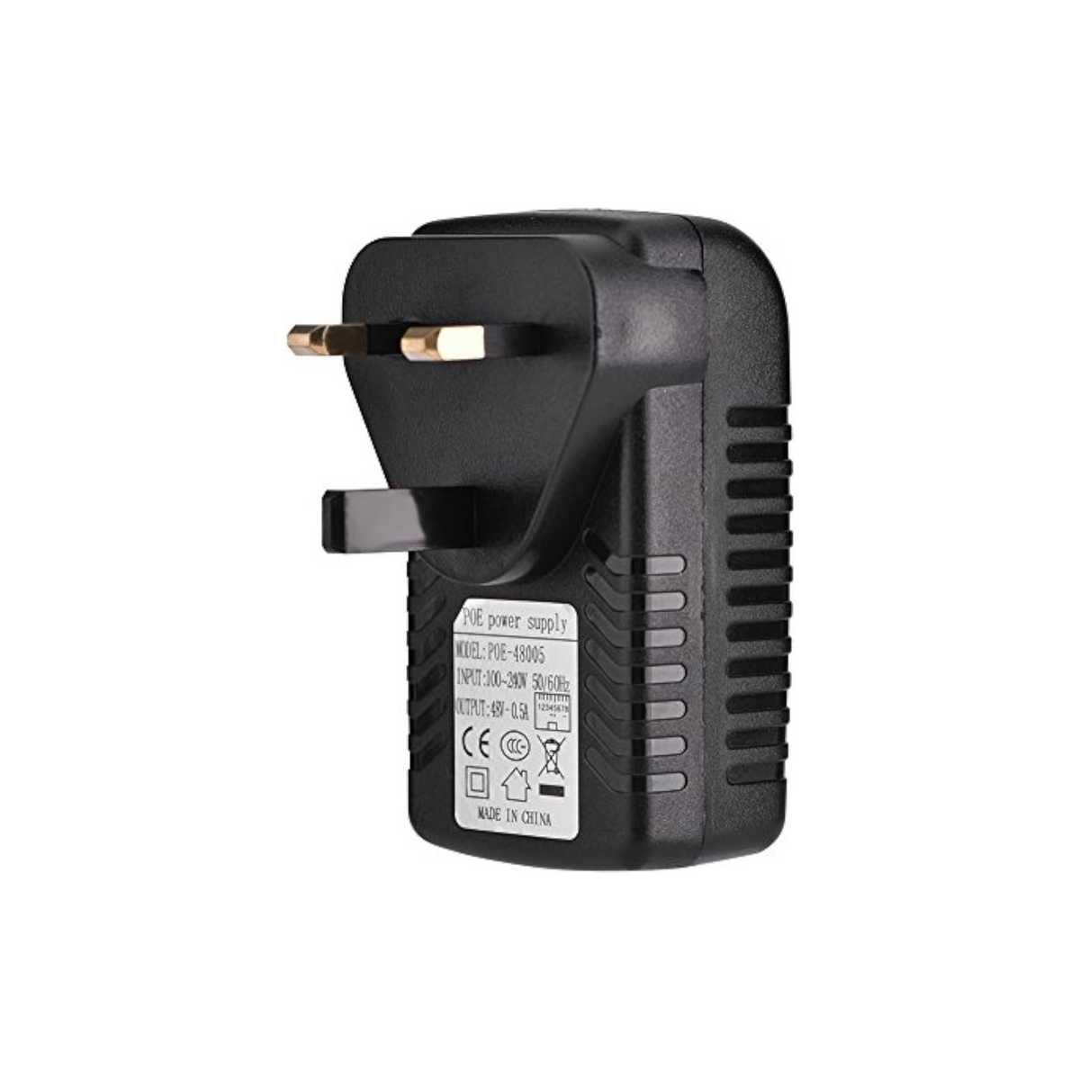 sjlerst POE Power Supply,48V 0.5A Wall POE Injector Ethernet Adapter IP Phone/Camera Power Supply,for POE or Non POE devices via only an Ethernet cable(UK)
