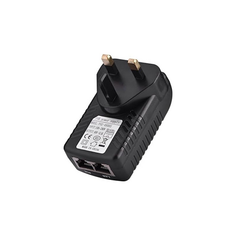 sjlerst POE Power Supply,48V 0.5A Wall POE Injector Ethernet Adapter IP Phone/Camera Power Supply,for POE or Non POE devices via only an Ethernet cable(UK)