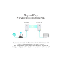 TP-Link TL-PA4010PKIT Passthrough Powerline Adapter Starter Kit, No Configuration Required, UK Plug, Pack of 2