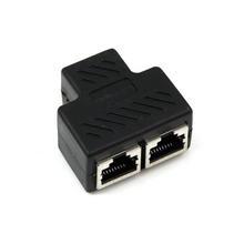 RJ45 Splitter Adapter, Splitter Ethernet Socket Connector Adapter 1 PairEthernet Splitter 1 to 2 Network Adapter CAT 5/CAT 6 LAN