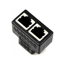 RJ45 Splitter Adapter, Splitter Ethernet Socket Connector Adapter 1 PairEthernet Splitter 1 to 2 Network Adapter CAT 5/CAT 6 LAN