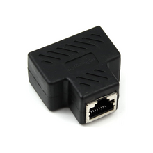 RJ45 Splitter Adapter, Splitter Ethernet Socket Connector Adapter 1 PairEthernet Splitter 1 to 2 Network Adapter CAT 5/CAT 6 LAN