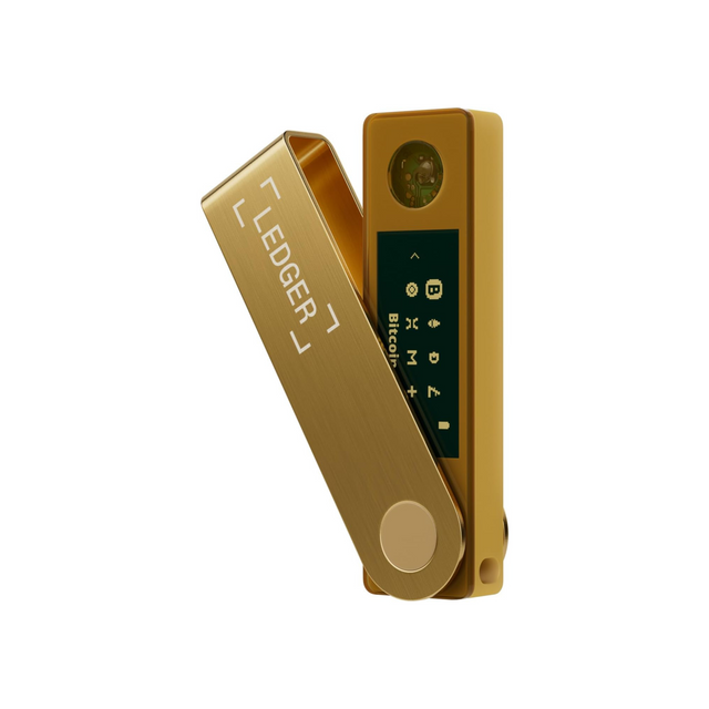Ledger Nano X: secure and manage your crypto & NFTs on-the-go with our Bluetooth®-enabled hardware wallet. (Gold) Ledger