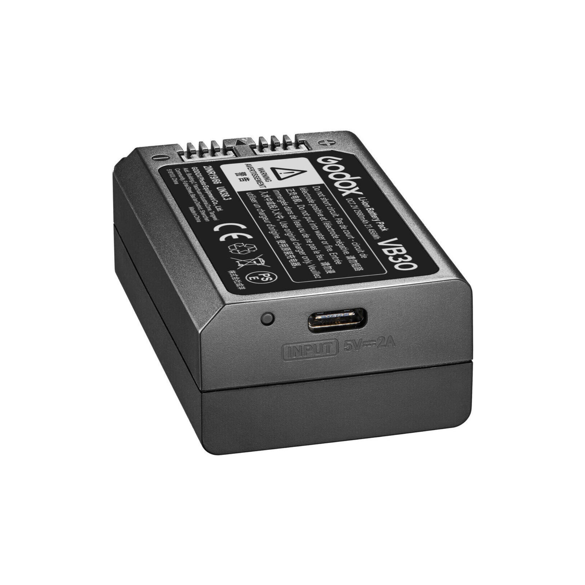 Godox VB30 Rechargeable Lithium-Ion Battery for V1 Pro Flash Head High-Capacity Power Backup, 7.2V 3000mAh