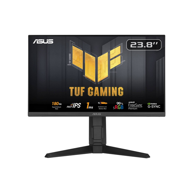 ASUS TUF Gaming VG249QL3A Monitor, 24" IPS Display, FHD Resolution, 180Hz Refresh Rate, 1ms (GtG) Response Time, AMD FreeSync Premium & NVIDIA G-Sync Technology, Black | 90LM09G0-B01170