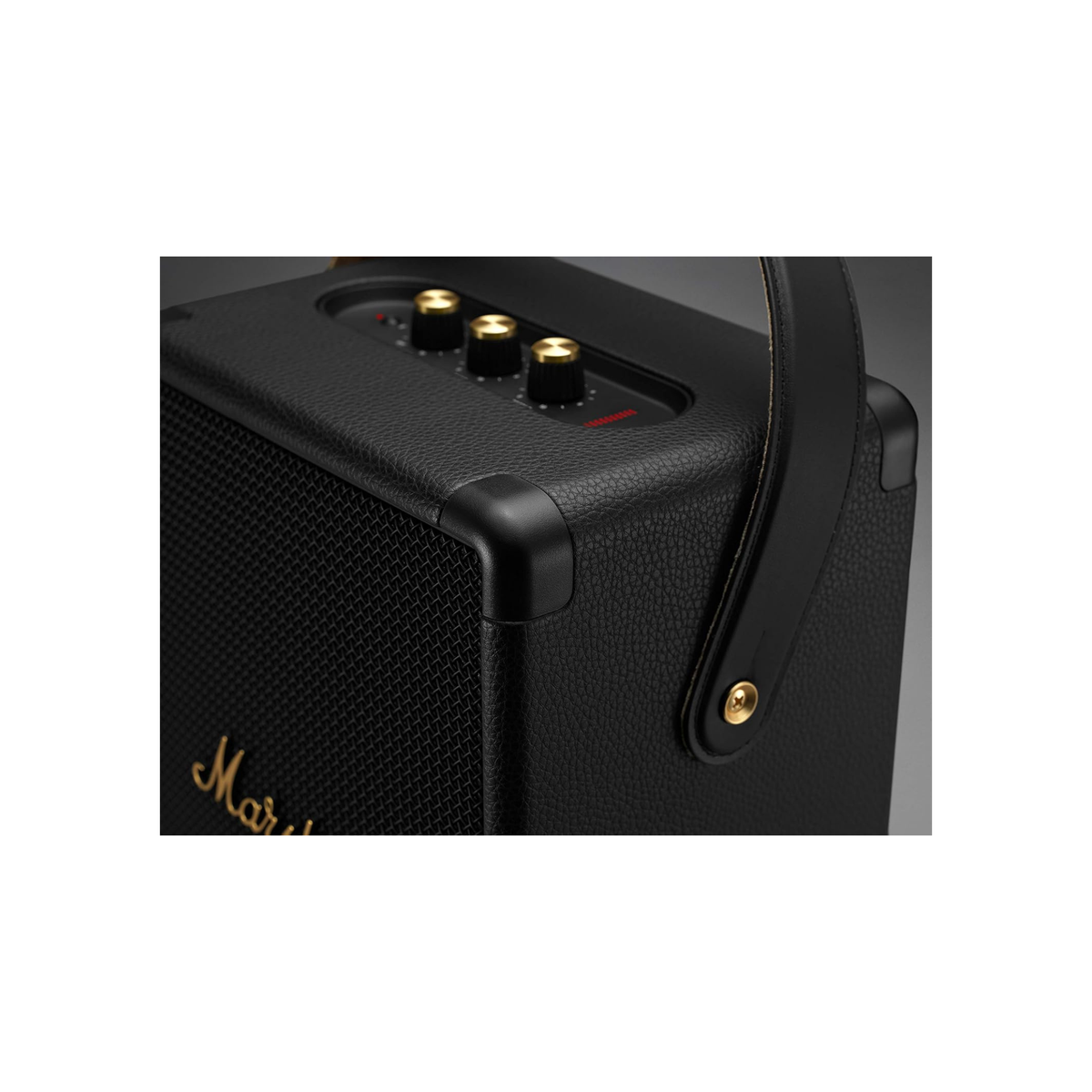 Marshall Tufton Portable Bluetooth 5.0 Speaker, 20+ Hours of Wireless Playtime - Water Resistant Speakers(IPX2), Powerful Audio, Black & Brass