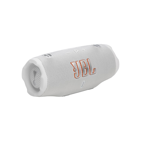 JBL Charge 6 - Portable waterproof and drop-proof Bluetooth speaker with built-in power bank, multi-speaker connection via Auracast, up to 28 hours playtime, fast charging, and powerful sound–White