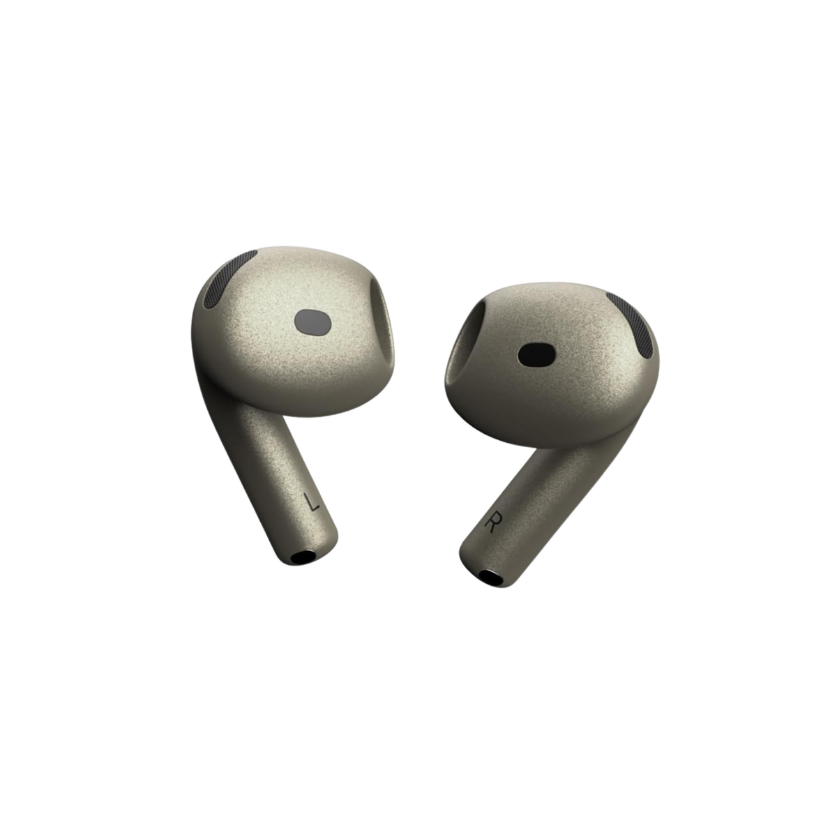 MERLIN CRAFT CUSTOMISED BOLD APPLE AIRPODS 4 ANC WIRELESS EARBUDS, BLUETOOTH HEADPHONES, PERSONALIZED SPATIAL AUDIO, WATER RESISTANT,NOISE CANCELLATION, USB-C CASE, H2 CHIP (NATURAL TITANIUM)