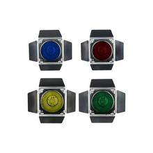 Godox BD-04 Barn Door with Honeycomb Grid and 4 Color Gel Filters(Red Yellow Blue Green) Compatible for Godox 7