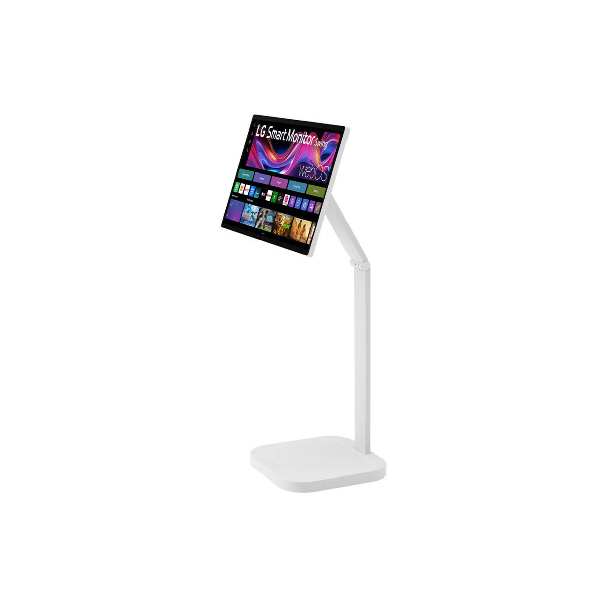 LG Smart Monitor Swing, 32" IPS Display, 4K UHD Resolution, 60Hz Refresh Rate, 5ms (GtG) Response Time, AirPlay 2, Screen Share, Bluetooth, WebOS, White | 32U889SA-W