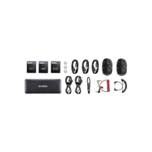 GODOX MoveLink M2 II 2.4GHz Wireless Lavalier Microphone (2 TX+1 RX+Charging Case), 100m (328ft.) Range, Noise Cancelling Mic, Wireless Microphone for PC, Record Interview, TikTok Vlog