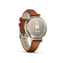 GARMIN LILY 2 CREAM GOLD CASE WITH TAN LEATHER BAND