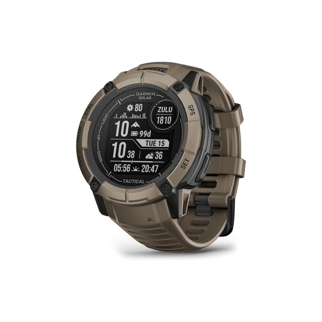 GARMIN Solar Charging Smartwatch Instinct® 2X Solar - Tactical Edition | Fitness Watch with Unlimited Battery Life, Built-in LED Flashlight and Built-in Sports Apps | 24/7 Health Monitoring