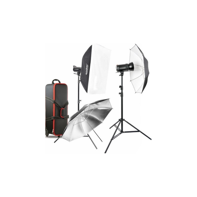 Godox SK300 II 2-Light Studio Flash Kit 300Ws Monolights, 2.4 GHz Wireless, Softboxes & Umbrellas Included