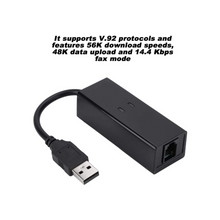 Vipxyc Data Modem, USB 2.0 External Dial Up Voice Fax Data Modem Fit 56K Download Speeds Supports Caller ID for Win7 Win8 Win10 XP