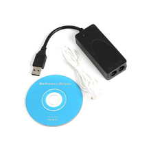 TECKEEN Fax Data Model Adapter, Dual Ports USB 56K Voice Fax Data External Modem for Windows Win7/Win8/Win 10