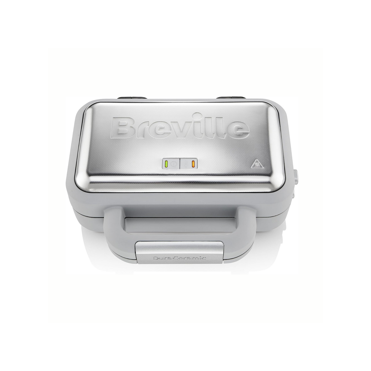 Breville VST072 DuraCeramic Waffle Maker, Non-Stick and Easy Clean with Deep-Fill Removable Plates, White and Stainless Steel