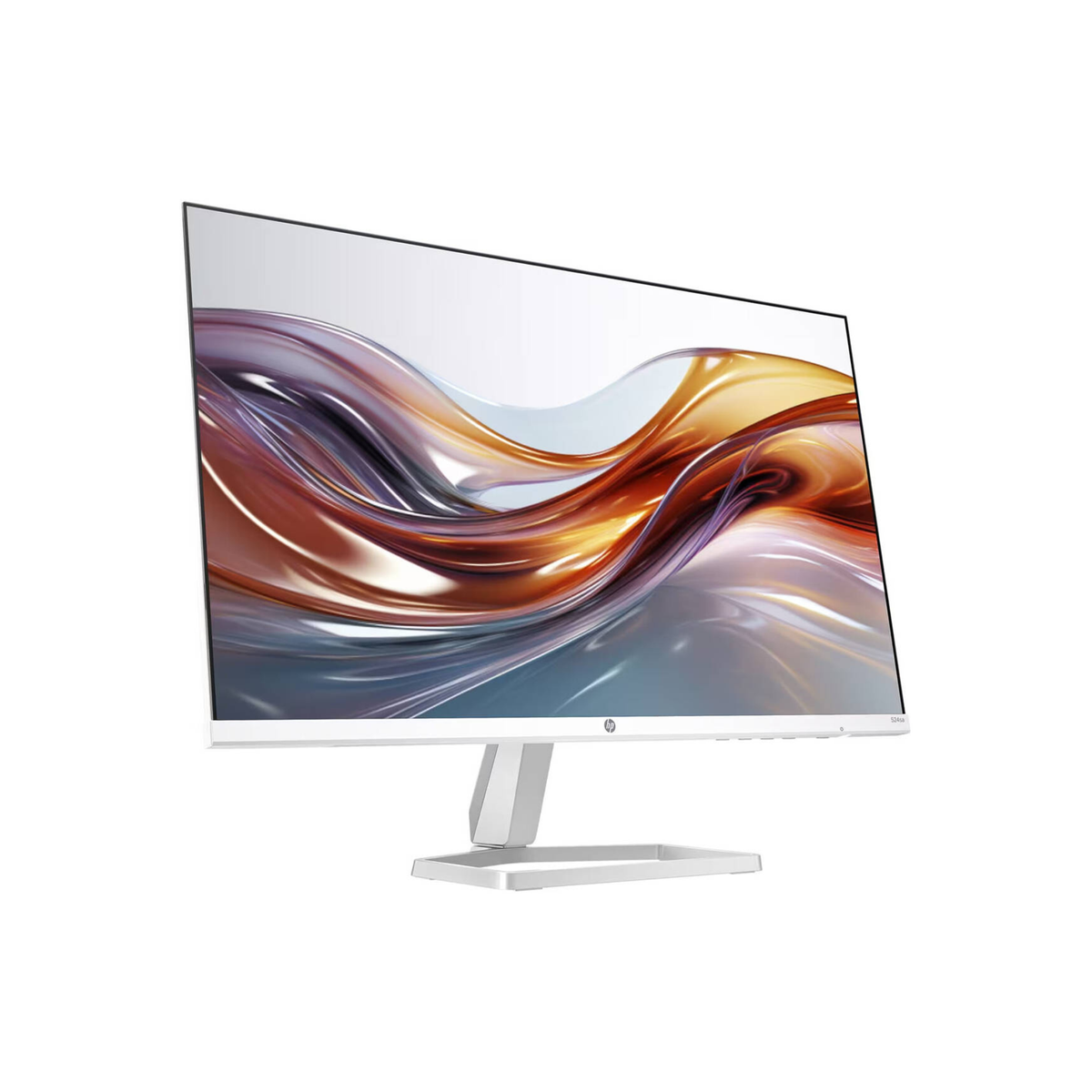 HP Series 5 524SA Monitor, 24" FHD IPS Display, 100Hz Refresh Rate, 5ms (GtG with Overdrive), Tilt Adjustable, Built-In 2x 2W Speaker, Micro Edge On 3 Sides, 16.7m Colors, White/Silver | 94C36AA#ABB