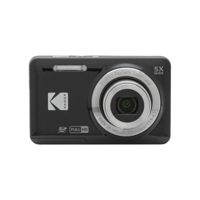 Kodak PIXPRO FZ55 Digital Camera with SanDisk 32GB Ultra & SD Memory Card Reader, 2.7" LCD, 16.35 MP Sensor, 5x Optical Zoom, 1080p Full HD Video, 28mm Wide Angle Lens, Black | FZ55 BK