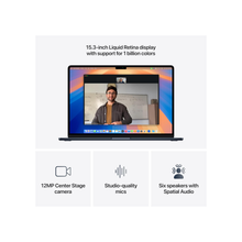 Apple 2025 MacBook Air (15-inch, Apple M4 chip with 10-core CPU and 10-core GPU, 24GB Unified Memory, 512GB) - Midnight;English