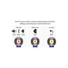 Dyson Supersonic Nural Hair Dryer, Scalp Protect Button, Instant Control, 3 Precise Airflow Settings, 4 Precise Heat Settings, Pause Detect Technology, Vinca Blue / Topaz | HD16