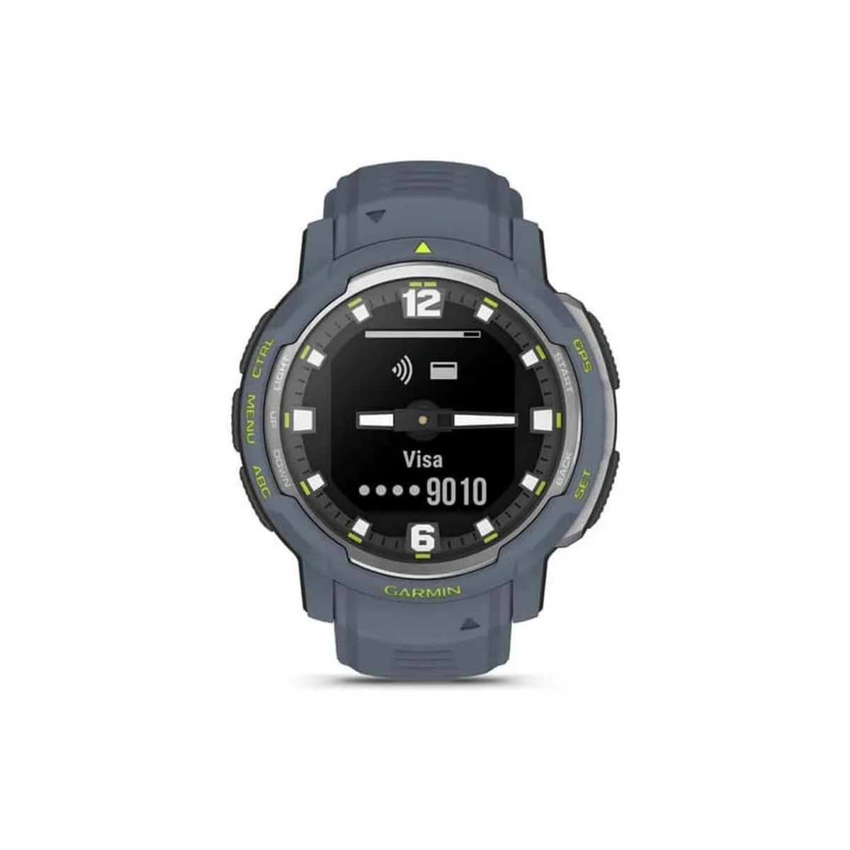 Garmin Instinct Crossover, Hybrid Rugged Smartwatch, Analogue Hands and Digital Display, Ultratough Design Features, Thermal and Shock Resistant, Up to 28 days battery life, Blue Granite