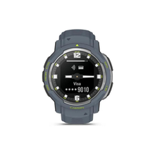 Garmin Instinct Crossover, Hybrid Rugged Smartwatch, Analogue Hands and Digital Display, Ultratough Design Features, Thermal and Shock Resistant, Up to 28 days battery life, Blue Granite