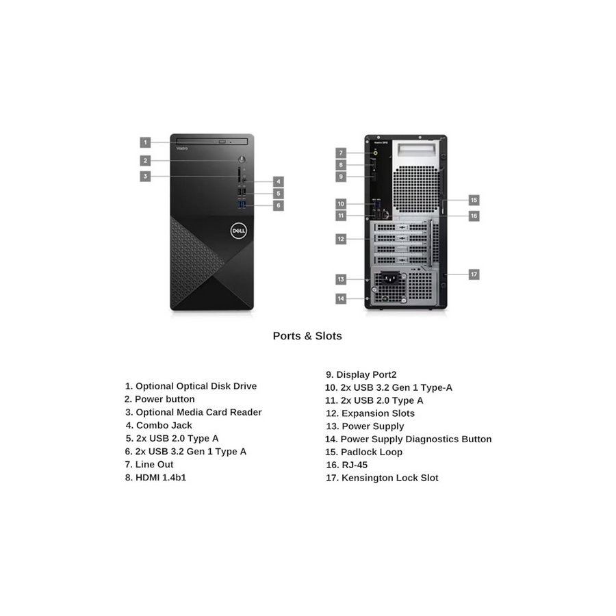 Dell 2023 Newest Vostro 3910 12th Generation Business Desktop