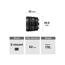 Sony E PZ 10 20 mm F4 G APS-C Constant-Aperture Power Zoom G Lens, SELP1020G, Black