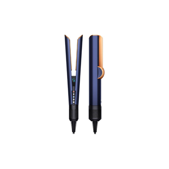 Dyson HT01 Airstrait Straightener, 1600W, LCD Screen, Wet to Dry Hair, 2 Modes with 3 Heat, 3 Speed Power, 220V-240V Voltage, Intuitive Airflow, Lock Feature, Auto-Pause, Blue/Copper | HT01