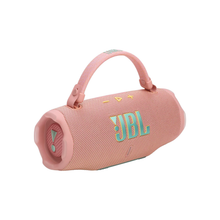 JBL Charge 6 - Portable waterproof and drop-proof Bluetooth speaker with built-in power bank, multi-speaker connection via Auracast, up to 28 hours playtime, fast charging, and powerful sound – Pink.