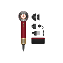 Dyson Supersonic Nural Hair Dryer, Scalp Protect Button, Instant Control, 3 Precise Airflow Settings, 4 Precise Heat Settings, Pause Detect Technology, Red Velvet/Gold | HD16