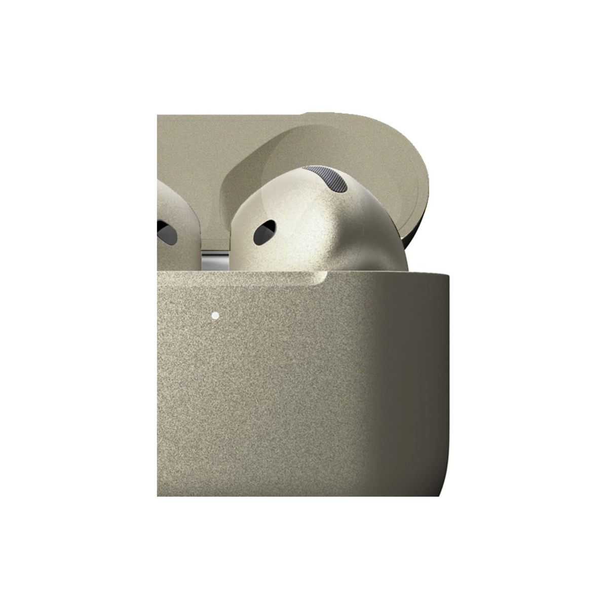 MERLIN CRAFT CUSTOMISED BOLD APPLE AIRPODS 4 ANC WIRELESS EARBUDS, BLUETOOTH HEADPHONES, PERSONALIZED SPATIAL AUDIO, WATER RESISTANT,NOISE CANCELLATION, USB-C CASE, H2 CHIP (NATURAL TITANIUM)