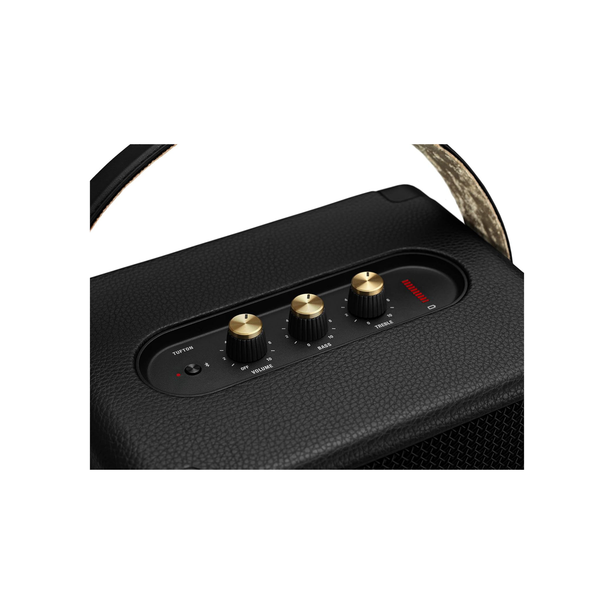 Marshall Tufton Portable Bluetooth 5.0 Speaker, 20+ Hours of Wireless Playtime - Water Resistant Speakers(IPX2), Powerful Audio, Black & Brass