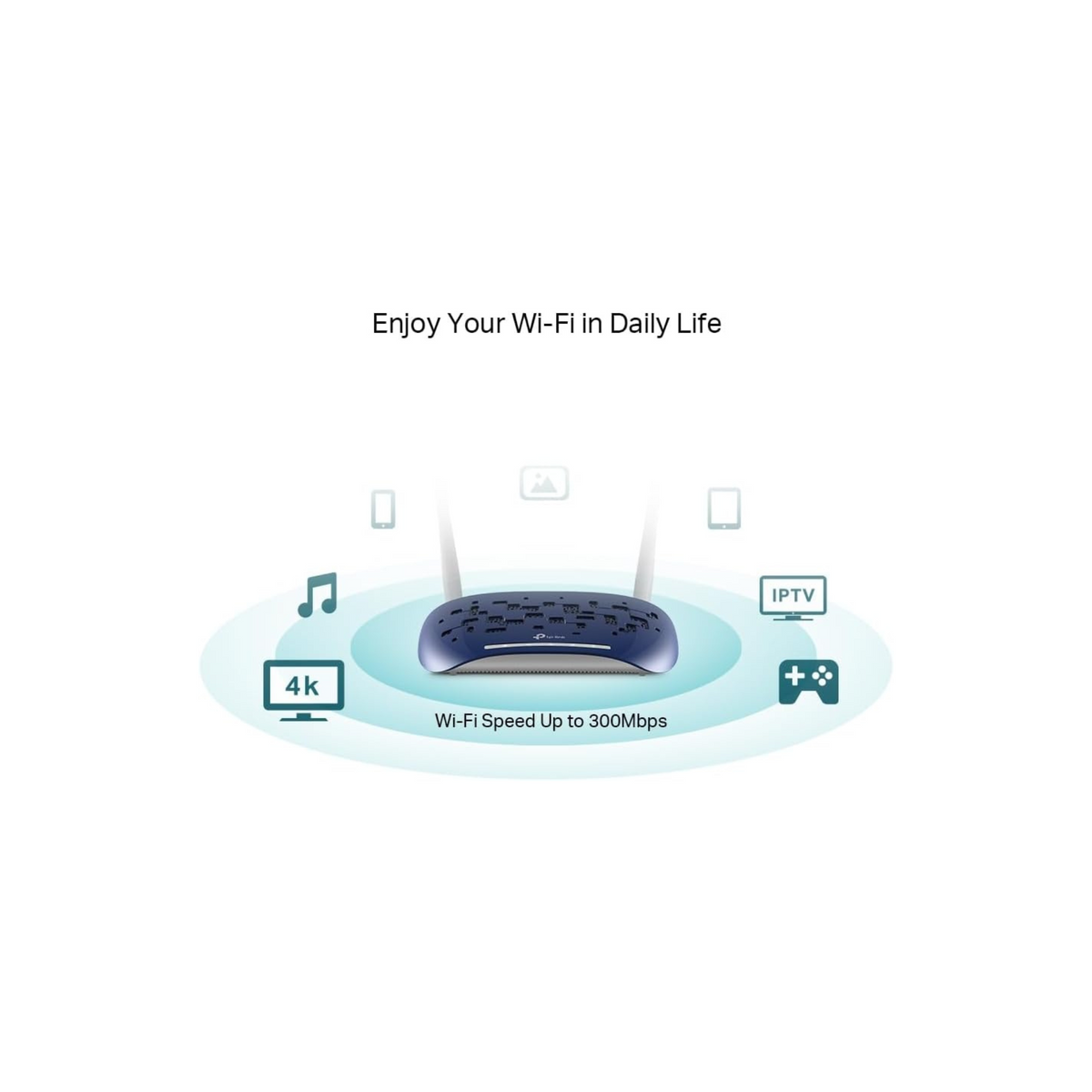 TP-Link 300 Mbps Wireless N VDSL/ADSL Modem Router, Support Modem Only Mode, UK Plug (TD-W9960)