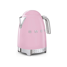 Smeg Klf04PkUK, 50'S Retro Style Kettle, 7 Temperature Settings, 1.7 L Capacity With Water Level Indicator, 360 Swivel Base, Anti-Slip Feet, Soft Opening Lid, Stainless Steel, Pink, 1 Year Warranty
