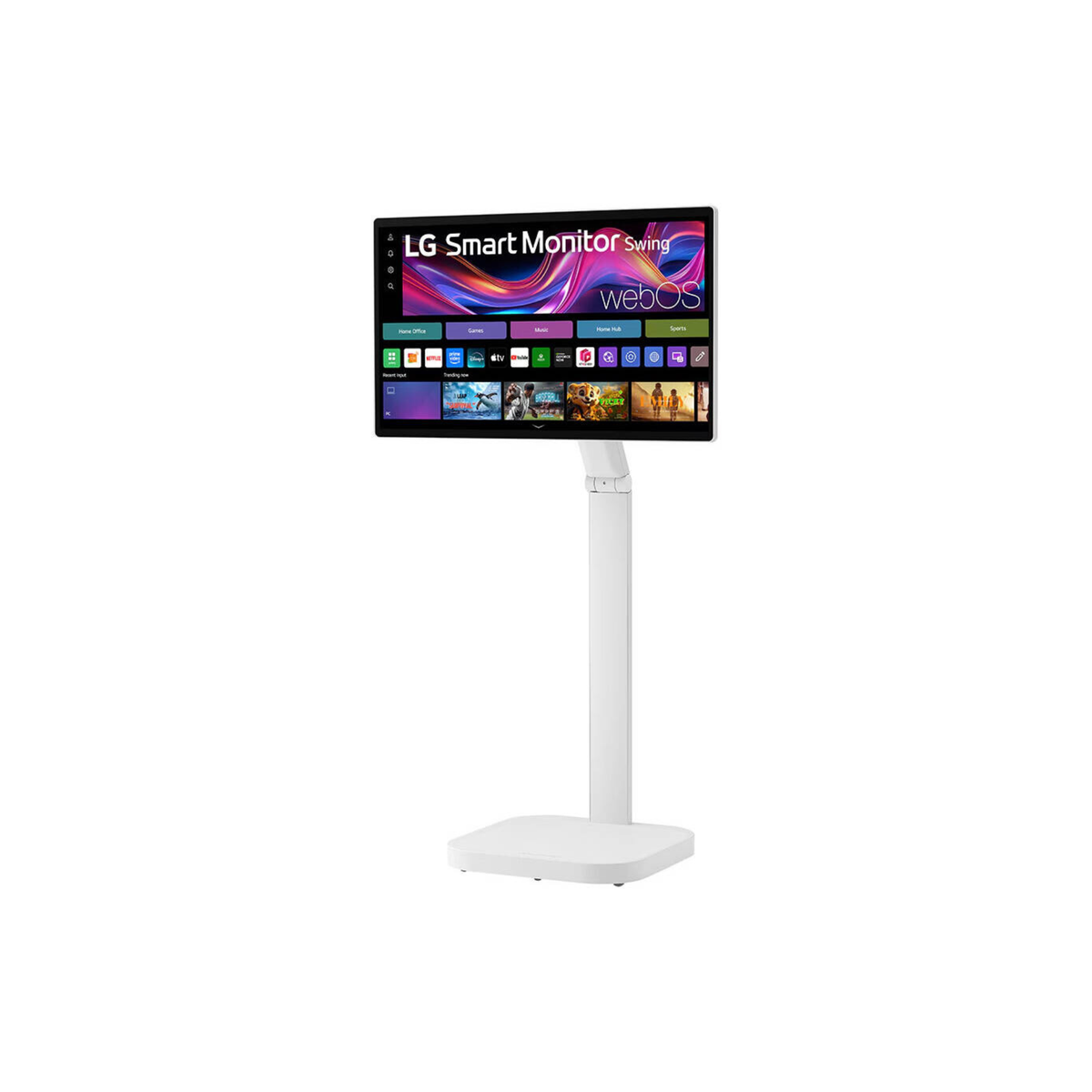 LG Smart Monitor Swing, 32" IPS Display, 4K UHD Resolution, 60Hz Refresh Rate, 5ms (GtG) Response Time, AirPlay 2, Screen Share, Bluetooth, WebOS, White | 32U889SA-W