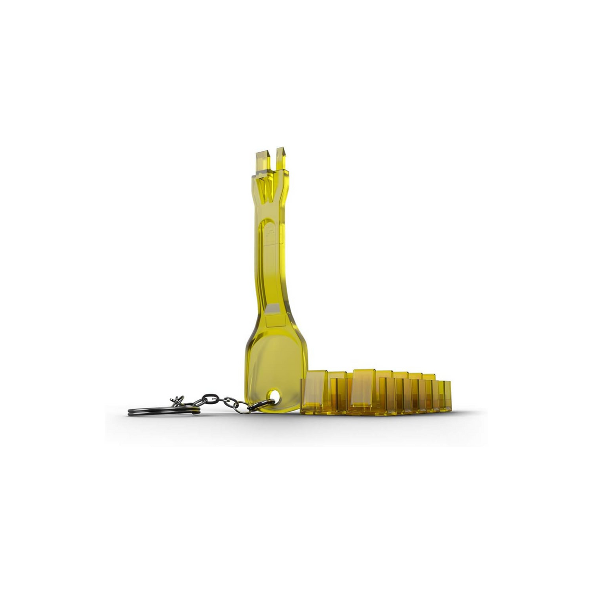 LINDY 10 x RJ-45 Port Blockers with Key - Yellow
